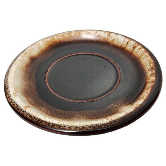 Vintage Collectible Pfaltzgraff Gourmet Brown Drip Glaze Saucer 6" Plate - Picture 2 of 6